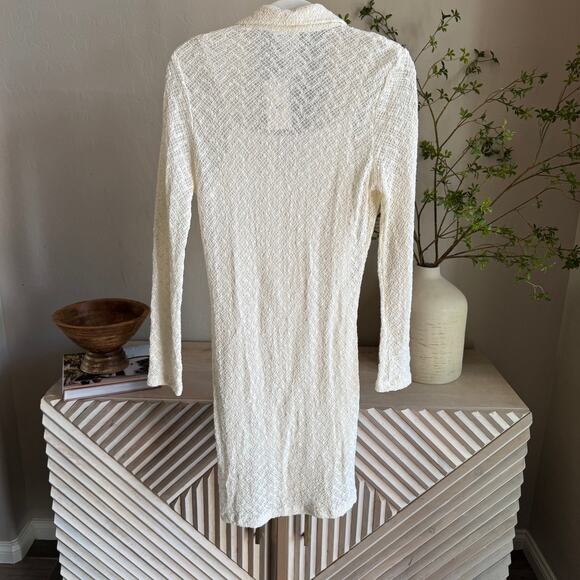 Sadie & Sage Textured Button Front Collared Dress Size M - Picture 3 of 5